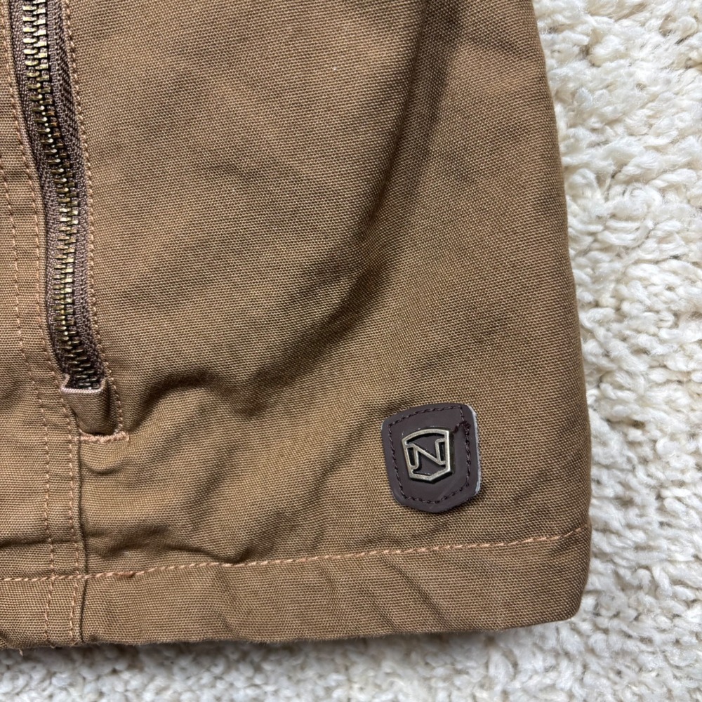 Noble Outfitters Canvas Vest Women XL Brown Faux Fur Lined Quilted Workwear - Picture 7 of 10
